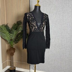 Swoon-er or Later Black Long Sleeve Lace Dress
Lulus